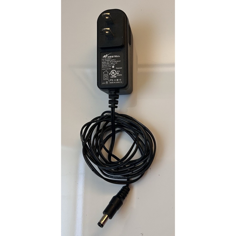 Westell Power Adapter OEM MT12-4120100-A1 585-200071 Modem 120V 60Hz 0.3A 12V 1A